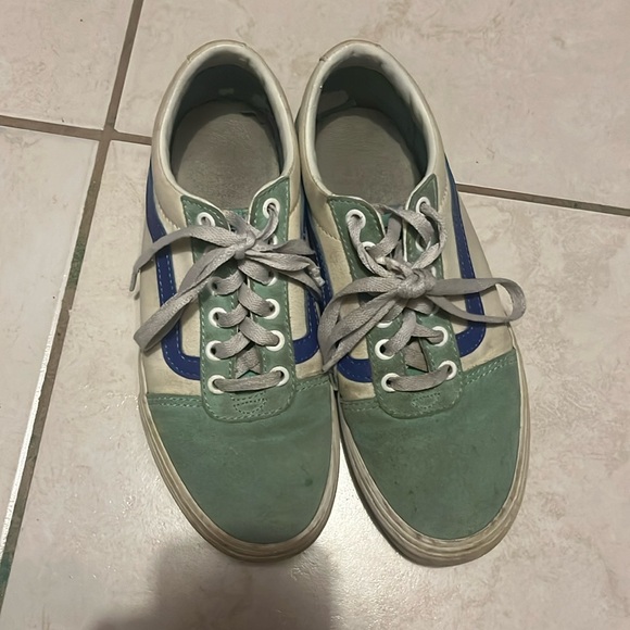 Vans Ward Tri-Tone Mint Blue Old Skool Sneakers - Picture 2 of 8